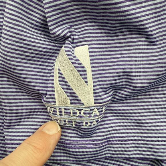 Greyson Polo Mens XL Purple Striped Collared Preppy Golf Golfing Performance. - Picture 3 of 9